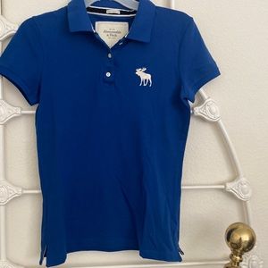 NWT Abercrombie & Fitch Polo Shirt Blue SZ L